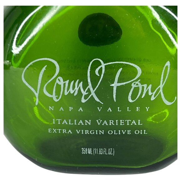 Round Pond Napa Valley Olive Oil Bottle EMPTY Green With cork Plug Extra Virgin - Picture 2 of 9